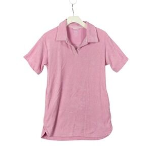 ATHLETA Jump In Dress‎ Girls 12 Robe Swim Cover Pink Terry Cloth Athletic Travel